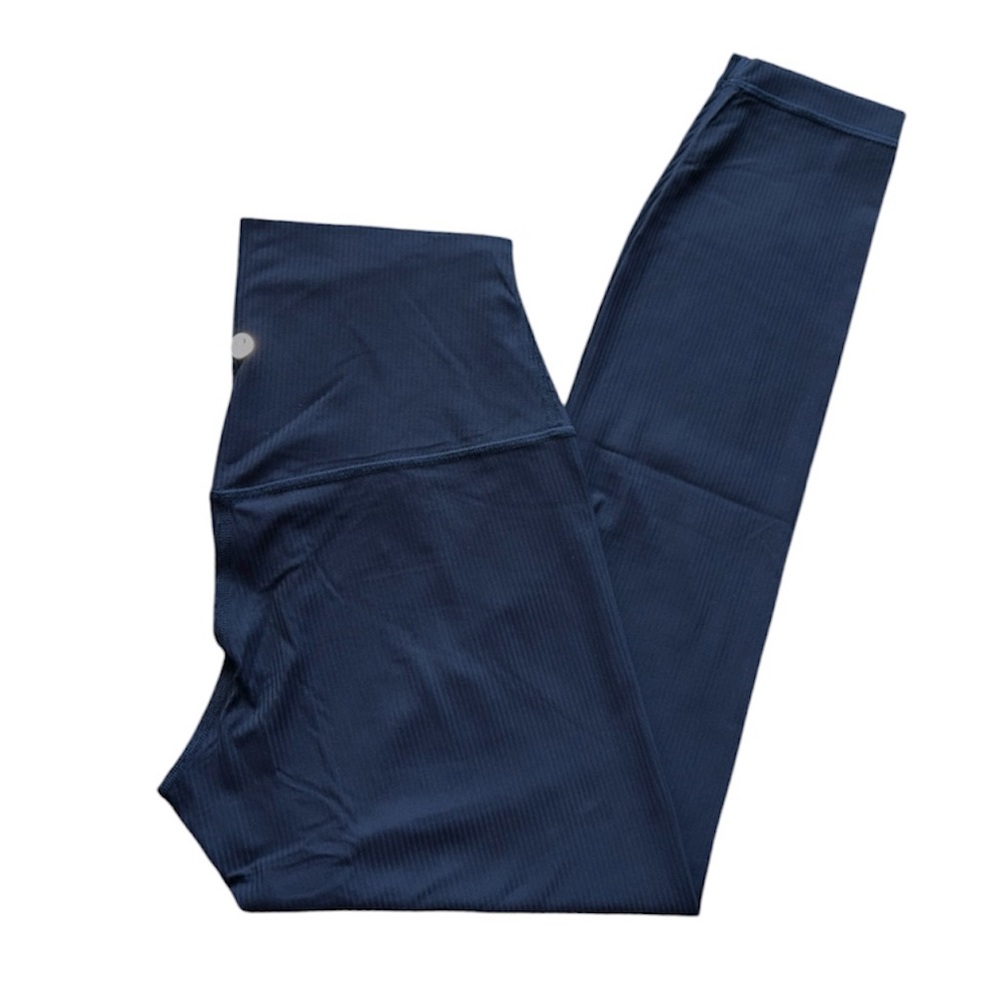 Lululemon Align Ribbed High-Rise Pant 25", True Navy, Sz. 6